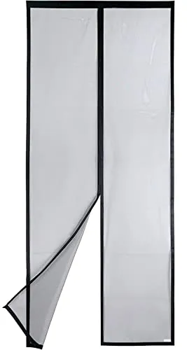 Apalus VP Fliegengitter Tür, Magnet Insektenschutz Balkontür 90x210 cm, 2 x Langlebiger als der Apalus Klassiker, Katzenkrallen Sicher, Stärkere Magneten, 3.8 cm Breites Klettband, Nicht Kürzbar