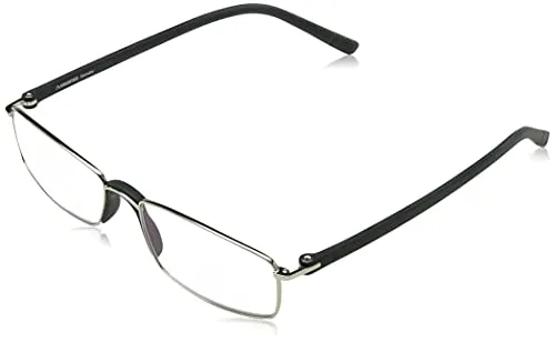 Rodenstock Unisex Lesebrille ProRead R2640 Lesehilfe bei Weitsichtigkeit, Brille mit leichtem Edelstahlgestell (+1 / +1,5 / +2 / +2,5), Dunkelblau/Silber, 2,0