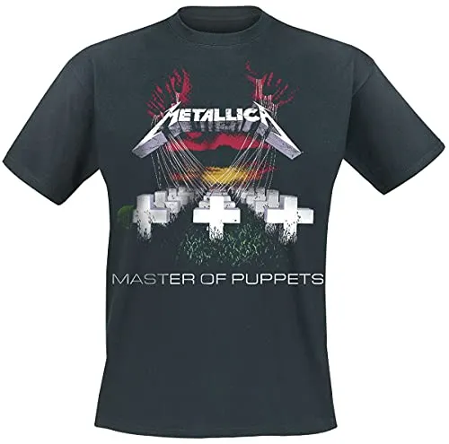 Metallica Master of Puppets T-Shirt für Männer - Tops & Shirts für Musikfans, 100% Baumwolle, langlebig und bequem, perfekt für jeden Metallica-Fan!