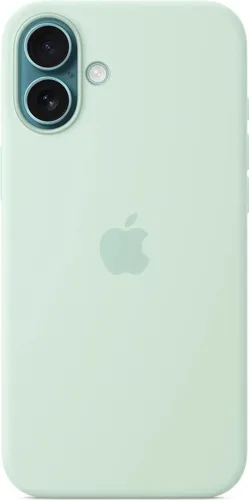 Apple iPhone 16 Plus Silikonhülle mit MagSafe, aquamarin - Schutzhülle für das iPhone 16 Plus, bietet perfekten Schutz und ist kompatibel mit MagSafe für einfaches kabelloses Laden.