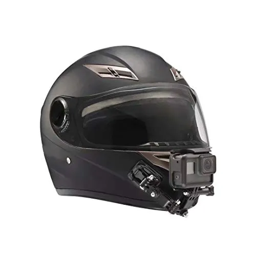 Lupholue Motorradhelm Chin Swivel 3-Wege-Drehlager Rotationsmontage-Kit Compatible with GoPro Hero 13 12 11 10 9 8 7 (2018) 6 5, Schwarz, Session, Xiaomi Yi, SJCAM und Anderen Action-Kameras
