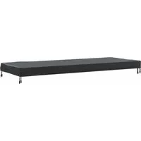 vidaXL Tischdecken Uni Schwarz 102 x 202 x 15 cm Stoff 4106126