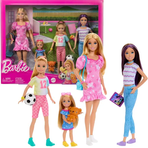 Barbie Schwesterpuppen-Set mit Kleidung und Zubehör - Entdecke die Welt der Barbie mit Skipper, Stacie und Chelsea! Inklusive stylischer Outfits und Zubehör für kreatives Spielen und unvergessliche Abenteuer.