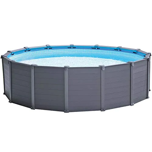 Intex 12353 Pool für den Sommer, blau - Schwimmingpool mit Ø 478 cm und 4.440 Gallonen Wasserkapazität, inklusive Sandfilterpumpe, Leiter und Abdeckplane – ideal für heiße Sommertage.