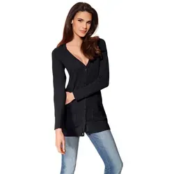 heine Strickjacke Feinstrickjacke schwarz 38