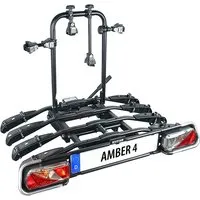 EUFAB Fahrradträger »Amber IV« für 4 Räder, abschließbar - Fahrradträger für 4 Fahrräder, sicher und abschließbar. Ideal für verschiedene Anhängerkupplungen mit praktischem Abklappmechanismus für einfachen Kofferraumeingang.