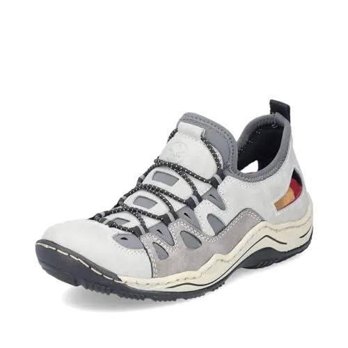 Rieker Damen Low-Top Sneaker L0539 - Damen-Sneaker mit losem Einlegesohle, ideal für den Alltag und bequem durch die flache PU-Sohle. Perfekt für stilvolle Freizeitlooks!