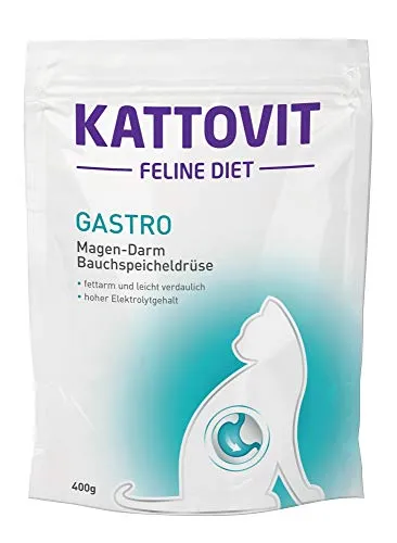 Kattovit Spezialfutter für Katzen Gastro 400 g - Diätfutter für Magen-Darm-Beschwerden, leicht verdaulich und unterstützt die Flüssigkeitsbalance