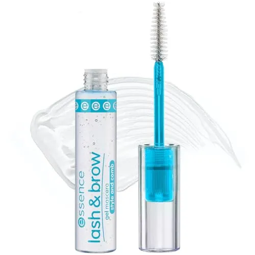 essence lash & brow gel mascara - Transparentes Wimpernserum - Mascaras: Pflege und Fixierung für Wimpern und Augenbrauen mit natürlichem Schwung, vegan und ohne Mikroplastik. Augenärztlich getestet und tierversuchsfrei.