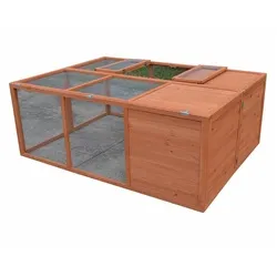 Faltbares Freilaufgehege für Meerschweinchen und Hasen - Käfige, Auslauf & Gehege – 2in1 Freilaufgehege und Hasenstall, einfach und schnell aufzustellen, ideal für Meerschweinchen und andere Kleintiere.