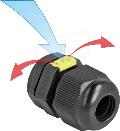 DELOCK 60614 - Kabelverschraubung M12, schwarz, IP68, 2 Stück