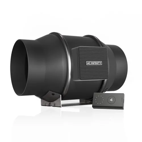 AC Infinity CLOUDLINE PRO S6 - Leiser 6-Zoll-Inline-Kanalventilator - Belüftungsgerät für leises Lüften von Wachstumszelten und optimale Luftzirkulation. Mit energieeffizientem EC-Motor und 10-Gang-Drehzahlregelung für individuelle Anpassung.