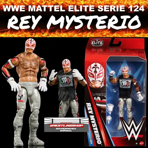WWE MATTEL ELITE 124 REY MYSTERIO WRESTLING ACTION FIGUR BASIC RAW SMACKDOWN LWO