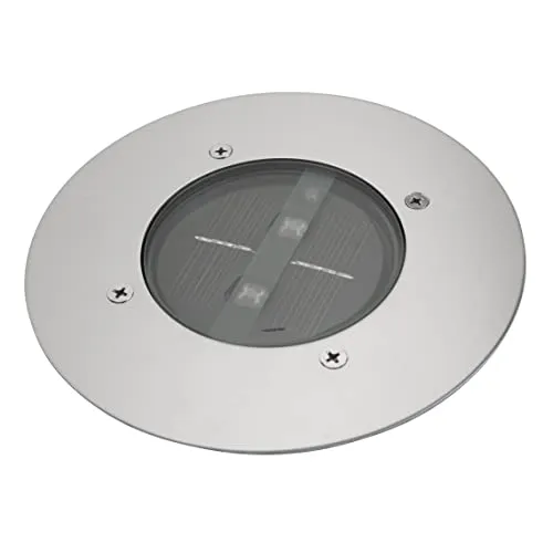 Ranex 10.009.61 Bodeneinbauleuchte LED 0.12W Edelstahl - Solarbetriebene LED-Bodeneinbauleuchte aus gebürstetem Edelstahl. Wartungsfrei und einfach zu installieren. Automatischer Ein- und Ausschaltmechanismus mit Tag-/Nacht-Sensor.