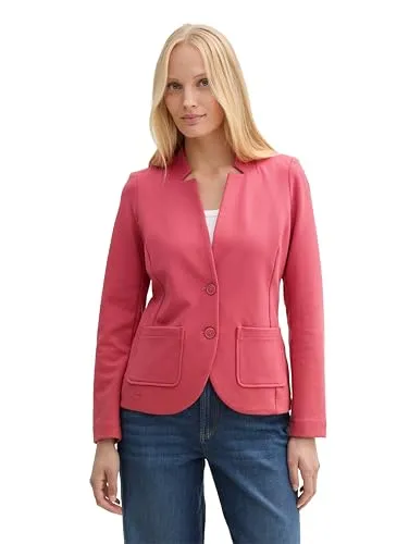 TOM TAILOR Damen Blazer 1038703 in Berry Red - Eleganter Blazer für Damen mit optimaler Passform und hohem Tragekomfort, ideal für jeden Anlass.