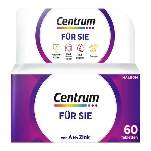 Centrum Für Sie 60 St - Multivitaminpräparate für Frauen, rezeptfrei und ideal für die tägliche Vitalität