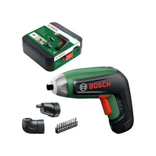 Bosch Home and Garden IXO 8-Set 06039G4001 Akku-Schrauber - Akku-Schrauber IXO 8-Set. Kompakte Bauweise und kraftvolles Drehmoment von 6,5 Nm. Ideal für Heimwerkerarbeiten. Multifunktional einsetzbar als Bohrer, Korkenzieher und mehr. Mit 360-Grad-LED-Lichtring für optimale Sicht.