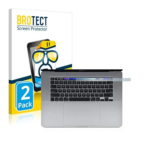 BROTECT (2 Stück Schutzfolie für Apple MacBook Pro 16" 2019 (NUR Touch Bar) Displayschutz Folie Ultra-Klar