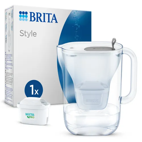 BRITA Wasserfilter Karaffe Style mit Maxtra Pro Filterkartusche - Filterkategorie: Tischwasserfilter, umweltfreundlich mit Recyclingoption für gebrauchte Kartuschen und inkl. MAXTRA PRO für optimalen Geschmack.