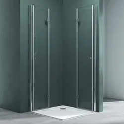 Mai & Mai Eckdusche Ravenna26 – Duschabtrennung mit Falttür - Eckdusche mit 180° drehbaren Türen aus 6mm ESG-Sicherheitsglas, ausgestattet mit NANO-Beschichtung für einfache Reinigung und Antikalk-Effekt. Ideal für kleine Badezimmer!