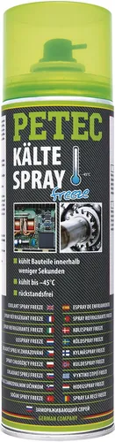 PETEC Eisspray 71950, Kältespray bis -45°C - Sonstige, ideal zur Fehlersuche in Elektronik und zum schnellen Abkühlen von Bauteilen, trocknet rückstandsfrei und ist silikon- sowie fettfrei.