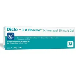 Diclo 1a Schmerzgel 10mg/g - Schmerzlinderndes Gel für die äußerliche Anwendung bei akuten Zerrungen und Verstauchungen. Ideal für Sportverletzungen und schnelle Linderung.