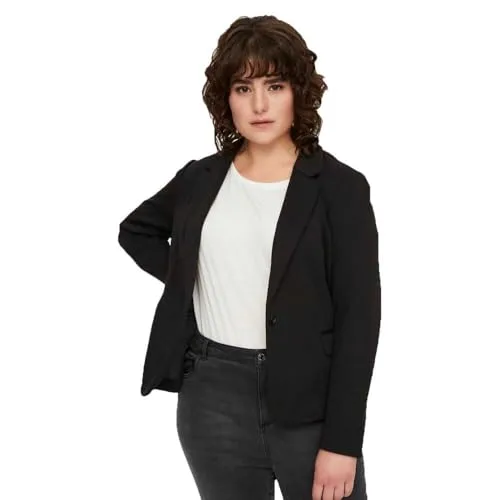 Vero Moda VMJULIA Jackenblazer - Eleganter Business Cardigan in Schwarz - Business-Mode, wärmender Blazer aus 66% Polyester und 34% Baumwolle, ideal für einen eleganten Look im Büro. Regular Fit für perfekten Sitz.