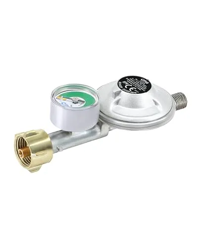 CFH Druckregler 1/4" mit Füllstandsanzeige für Campingkocher Gasgrill Heizstrahler