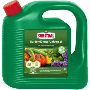 Substral Universaldünger Flüssigdünger 4L - Effektiver Universaldünger für Gartenpflanzen, Obst und Gemüse. Fördert schnelles Wachstum und kräftige Blüten. Ideal für den Einsatz von März bis November.