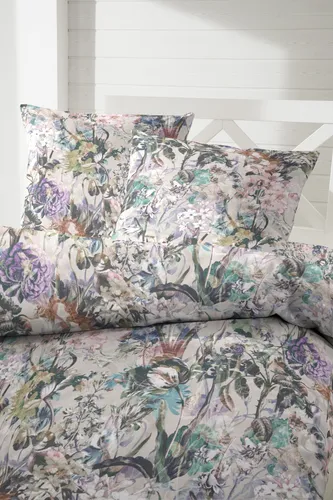 Primera Mako-Satin Bettwäsche 155x220 Blumenmeer - Bettwäsche aus 100% Baumwolle, hautfreundlich und mit seidigem Griff, ideal für erholsamen Schlaf. Waschbar bis 60°C und trocknergeeignet.