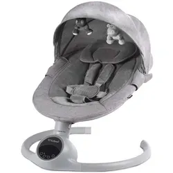 COIL Babywippe Elektrisch - Multifunktionale Babyschaukel mit Bluetooth und Musik - Wippen - 2-in-1 elektrische Wippe mit 5 Schwungstufen, Bluetooth Lautsprecher und Timer für individuell einstellbare Schaukelzeiten.
