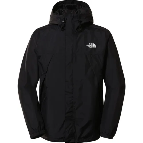 The North Face Antora Jacke für Herren, tnf black-npf (4H0) L - Funktionsjacke aus 100% recyceltem Material, wasserabweisend und atmungsaktiv, ideal für Wandern und Camping, schützt zuverlässig vor Wind und Regen.