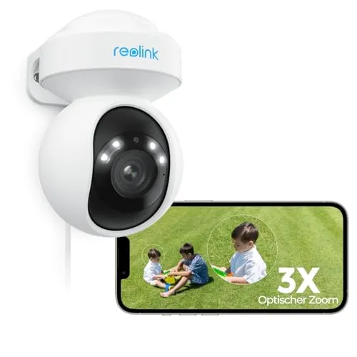 Reolink Wi-Fi 6 4K PTZ Überwachungskamera - Überwachungskamera mit 4K UHD und Auto-Tracking, ideal für Innen- und Außenbereiche. Mit Wi-Fi 6 für höhere Geschwindigkeiten und bessere Reichweite.
