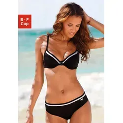 Bügel-Bikini LASCANA, Damen, Gr. 40, Cup C, schwarz, Recycling-Polyamid, Bikini-Sets, mit Kontrastdetails