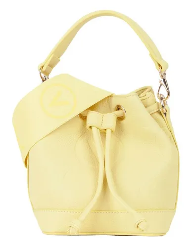 VALENTINO BAGS Schultertasche Bucket Bag, Giallo - Stilvolles Design - Umhängetasche aus hochwertigem Polyurethan mit abnehmbarem, verstellbarem Schulterriemen, ideal für modebewusste Frauen.