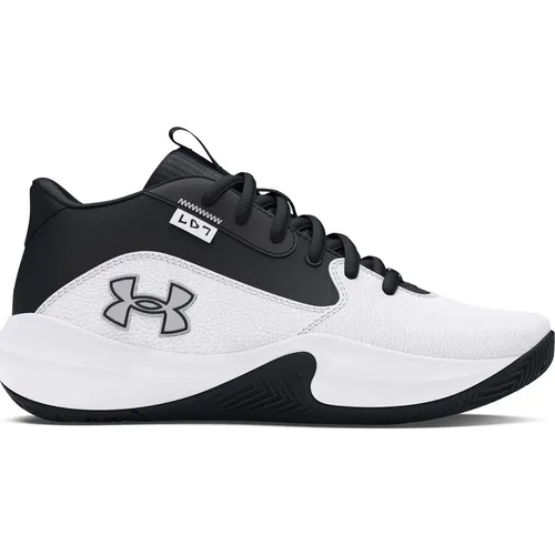 Under Armour GS Lockdown 7 Basketballschuh für Kinder - Freizeitschuhe & Sneaker für Kinder, atmungsaktiv mit leichtem EVA-Mittelsohle für reaktionsstarkes Laufgefühl und optimalem Grip auf dem Basketballplatz.