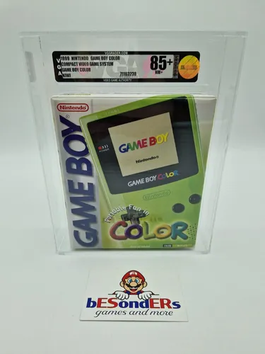 Nintendo Game Boy Color Konsole - Neongrün "GUT" - Konsolen: Bunte Neongrün-Version der klassischen Game Boy Color, ideal für Retro-Gaming-Enthusiasten und Sammler.