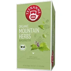 TEEKANNE Bio Bergkräuter Tee - 20 Teebeutel - Genießen Sie den aromatischen TEEKANNE Bio Bergkräuter Tee. Ideal für entspannte Momente, enthält die Packung 20 Teebeutel für ein erfrischendes Geschmackserlebnis.