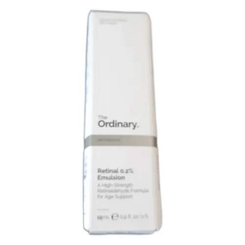 The Ordinary Retinols Retinal 0.2% Emulsion Serum 15 ml - Hochwirksames Gesichtsserum mit stabilisiertem Retinaldehyd, ideal für die nächtliche Anwendung. Verbessert die Hautstruktur und verfeinert das Hautbild.