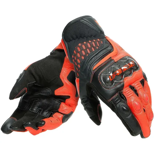 Handschuhe Gloves Motorrad Dainese Leder " Kohlenstoff 3 Short " Bl /Fl / König