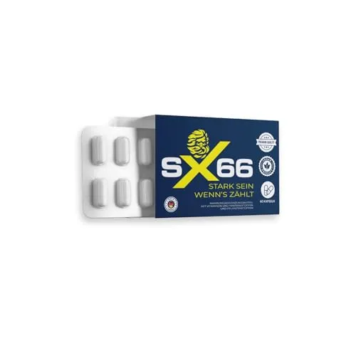 SX66 Kapseln - innovativer Superfood Komplex für Männer mit Arginin, Forskolin - Premium Lust Kapsel für den aktiven Mann - Formel für männliche Lust