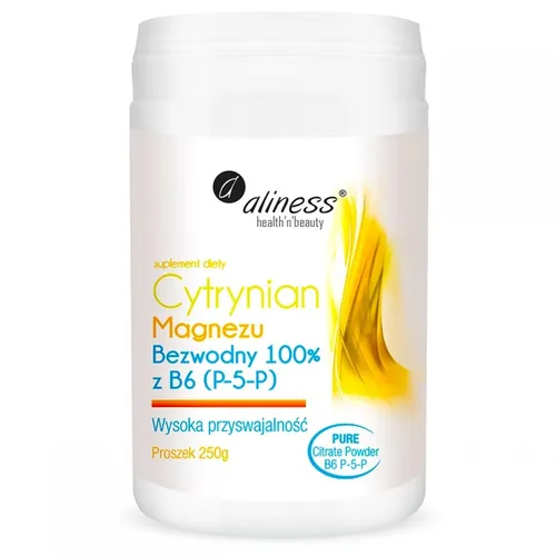Aliness Magnesiumcitrat wasserfrei + Vitamin B6 250 g Magnesium Knochen Gehirn M