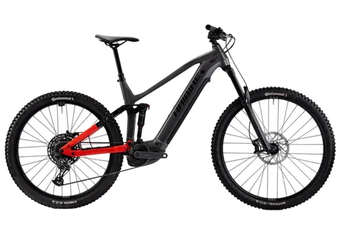 Haibike ALLMTN 4 2026 - E-Mountainbike in Silber/Rot/Schwarz - Vielseitiges E-Mountainbike für Alltag und Trails. Mit 160mm RockShox Federweg und robuster Vollfederung für maximalen Fahrkomfort.