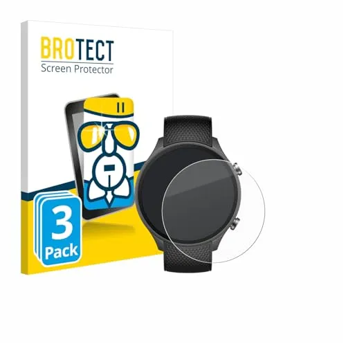 BROTECT Schutzglas Folie für OnePlus watch 2R (3 Stück) Panzer Schutzfolie Glas [Extrem Kratzfest 9H, Anti-Fingerprint, Ultra-Transparent]