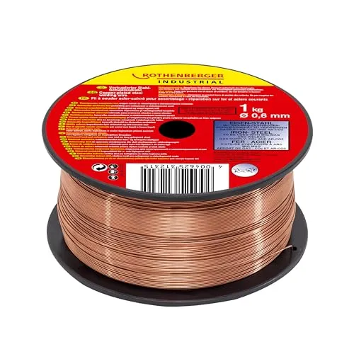 ROTHENBERGER Industrial Drahtelektrode | Ø 0,6 mm; Gaszufuhr: CO2 und Ar-CO2 | 1 kg