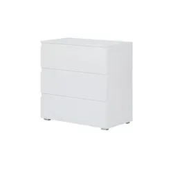 smart Kommode BEN, weiß, 3 Schubladen - Moderne Kommode in frischem Weiß mit viel Stauraum dank 3 Schubladen und höhenverstellbarem Einlegeboden. Ideal für jeden Wohnraum!