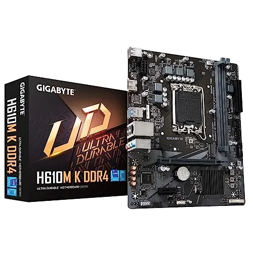 Gigabyte H610M K DDR4 - Micro ATX Mainboard mit PCI Express und DDR4-Speichertechnik für optimale Leistung