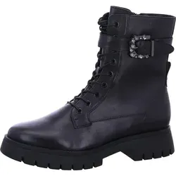 regarde le ciel Damen Schnürstiefel in Schwarz, Größe 38 - Hochwertige Wanderschuhe aus Leder, ideal für Outdoor-Abenteuer und stilvolle Auftritte.
