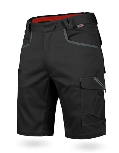 WÜRTH MODYF Arbeitsshorts Stretch X - Herren Shorts mit Reißverschluss - Arbeitsshorts für Herren, ideal für den Sommer. Bietet 10 Taschen für Werkzeuge und maximale Bewegungsfreiheit dank elastischem Stretchmaterial.