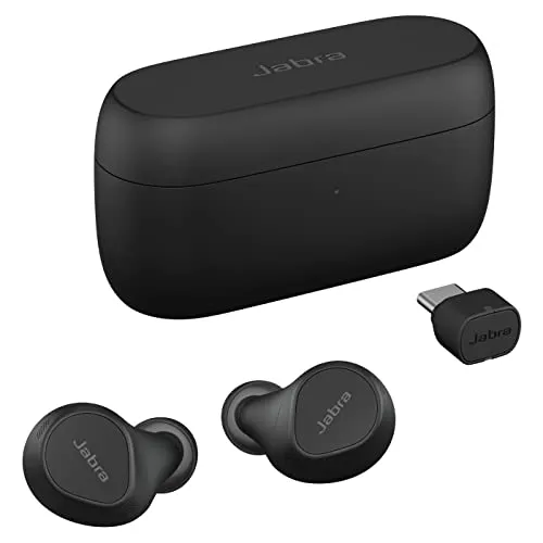 Jabra Evolve2 Buds UC - In-Ear-Kopfhörer schwarz, Bluetooth & USB-C, bis zu 33 Stunden Akkulaufzeit und Geräuschreduzierung für besten Klang